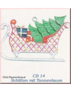 Schlitten mit Tannenbaum...