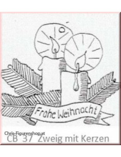 Zweig mit Kerzen (unbemalt)