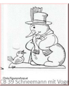 Schneemann mit Vogel...