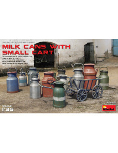 Milk Cans with small Cart