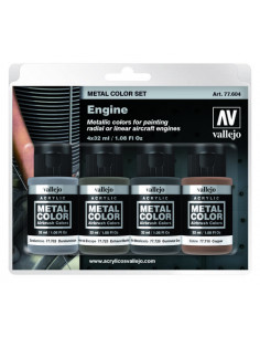 Vallejo Metal Color Engine Set