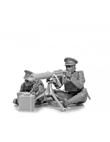 WK1 britische Vickers MG Crew
