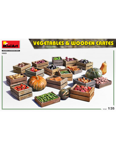 Vegetables & Wooden Crates