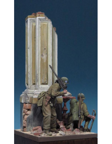 US Army Machine gunners, WWII,