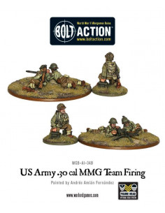 US Army 30 Cal MMG team firing