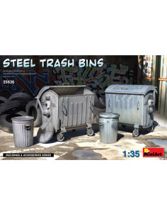Steel Trash Bins, 1/35