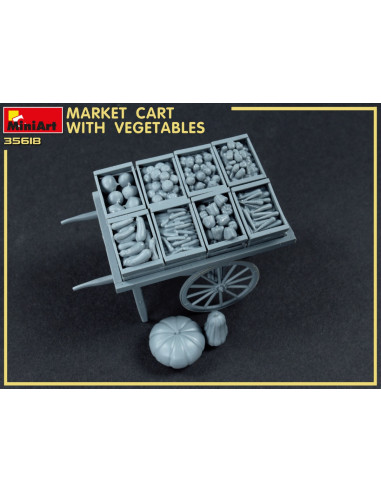 Market Cart with Vegetables